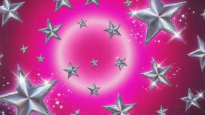 Metallic Stars on Pink