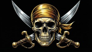 Metallic Swords Crossbones