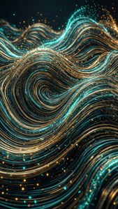 Metallic Wave Swirl