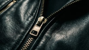Metallic Zipper Close-Up