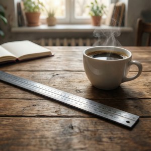 Meter Stick with Coffee