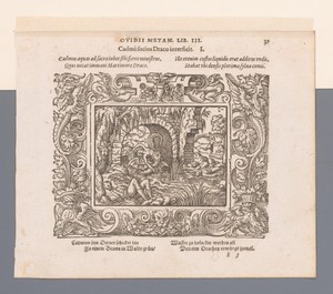 Metgezellen van Cadmus door een draak verslonden
