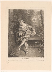 Mezzetino met een gitaar