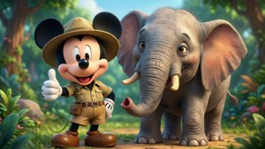 Mickey and Elephant