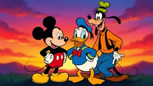 Mickey and Friends Sunset