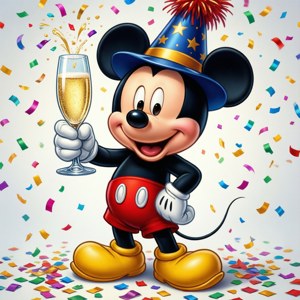 Mickey as New Year Baby