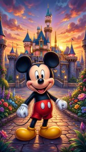 Mickey at Sunset Castle