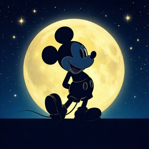 Mickey Moon Silhouette