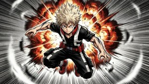 Mid-Air Explosion Bakugo