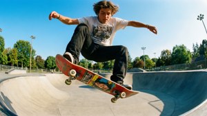 Mid-Air Skate Trick