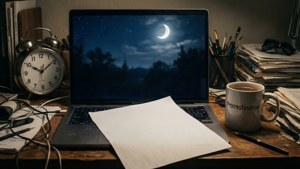 Midnight Desk Clutter