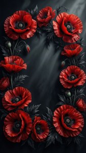 Midnight Poppy Frame