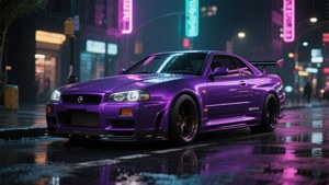 Midnight Purple R33 Neon Glow