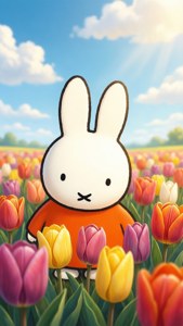 Miffy in Tulip Field