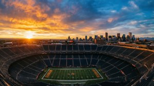 Mile High Stadium Sunset