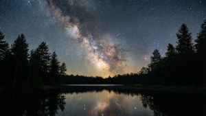 Milky Way Over Lake