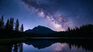 Milky Way Over Mountains