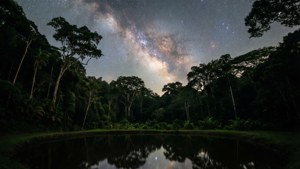 Milky Way Over Rainforest