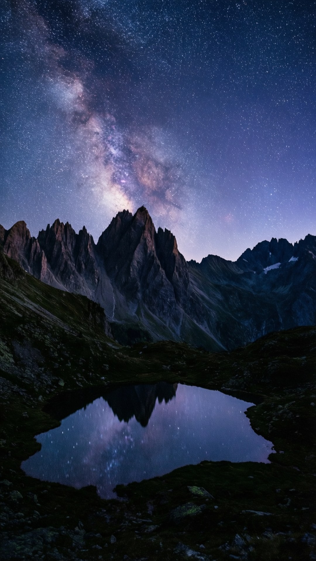 Milky Way Over the Alps by Wallpapers.art Studio