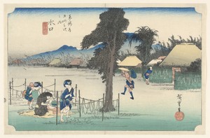 Minakuchi, in The Fifty-Three Stations of the Tokaido Road (Tokaido Gojusan Tsugi-no Uchi)