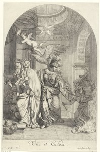Minerva beschermt drie Deugden