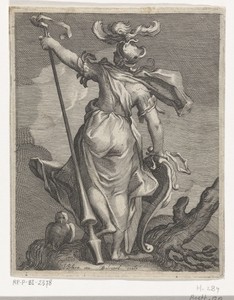 Minerva met wapenrusting en uil