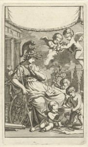 Minerva omringd door engelen