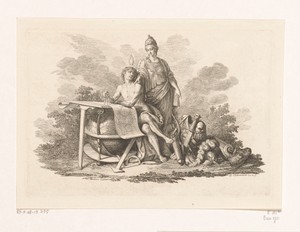 Minerva onderricht het militair genie