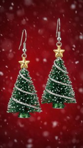 Mini Tree Earrings Snow