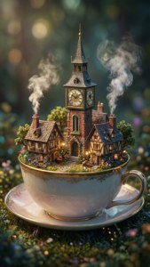 Miniature Village in Tea