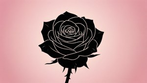 Minimal Black Rose