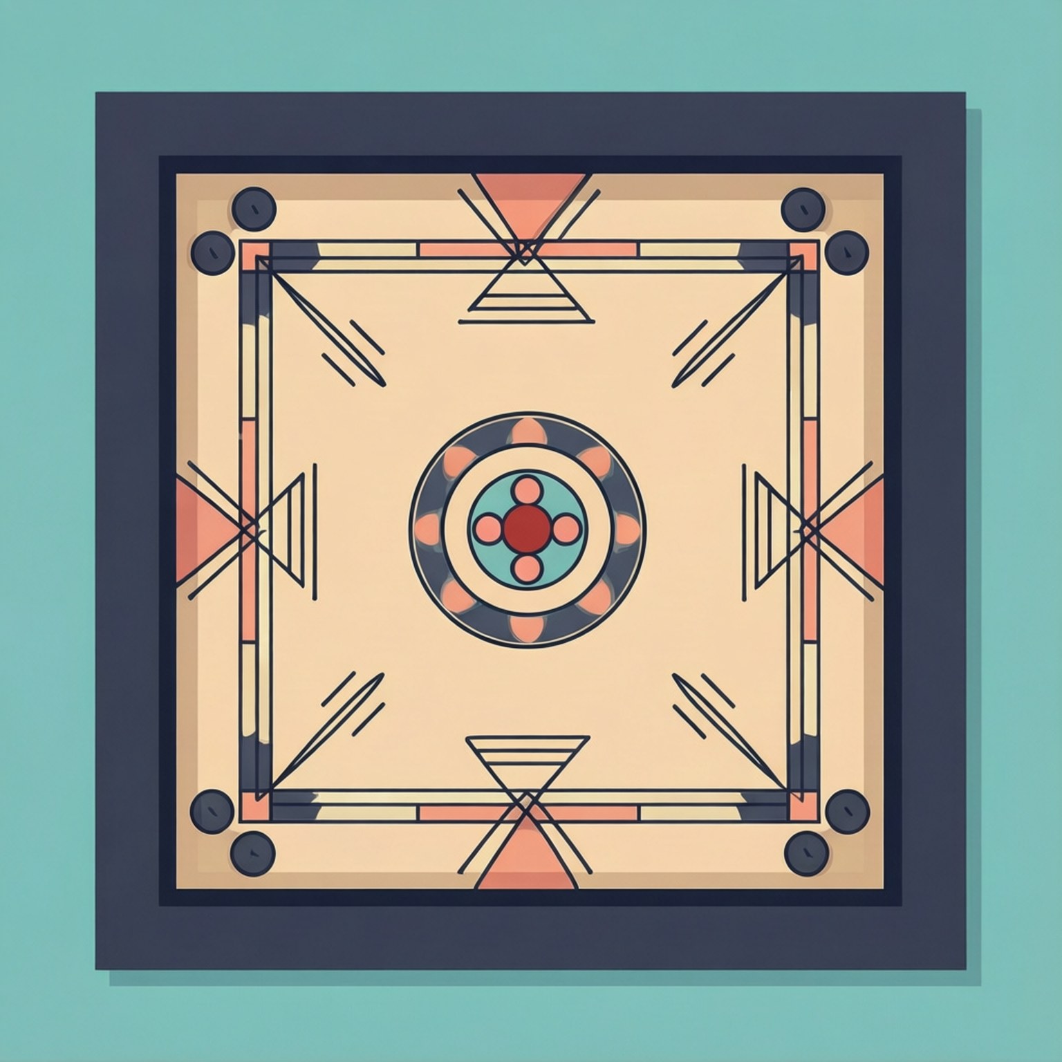 Minimal Carrom Vector by Wallpapers.art Studio
