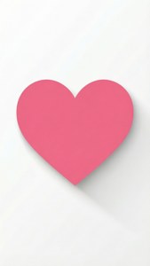 Minimal Flat Pink Heart