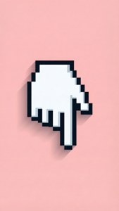 Minimal Hand Cursor on Pink