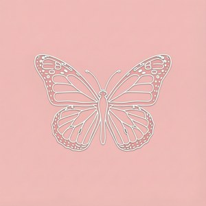 Minimal Line Art Butterfly