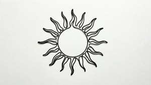 Minimal Line Art Sun