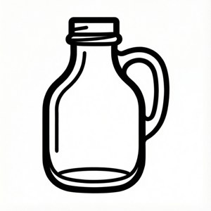 Minimal Moonshine Jug Line Art
