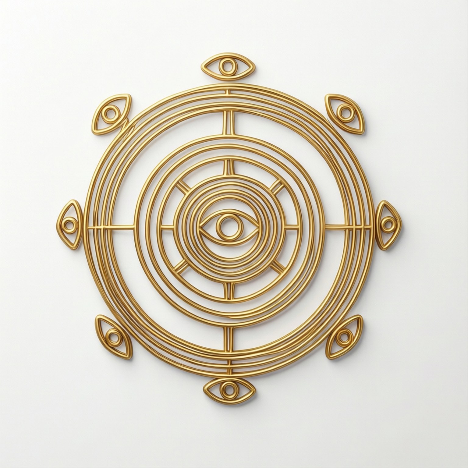 Minimal Ophanim Line Art by Wallpapers.art Studio
