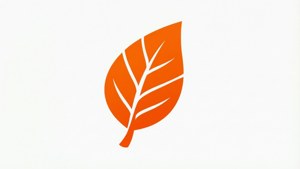 Minimal Orange Leaf