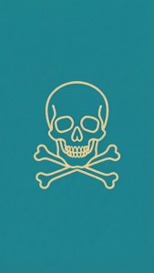 Minimal Teal Skull
