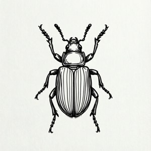 Minimal Weevil Line Art