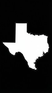 Minimal White Texas Outline