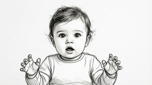 Minimalist Baby Line Art