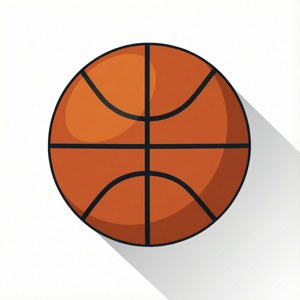 Minimalist Basketball Vector