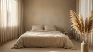 Minimalist Beige Bedroom