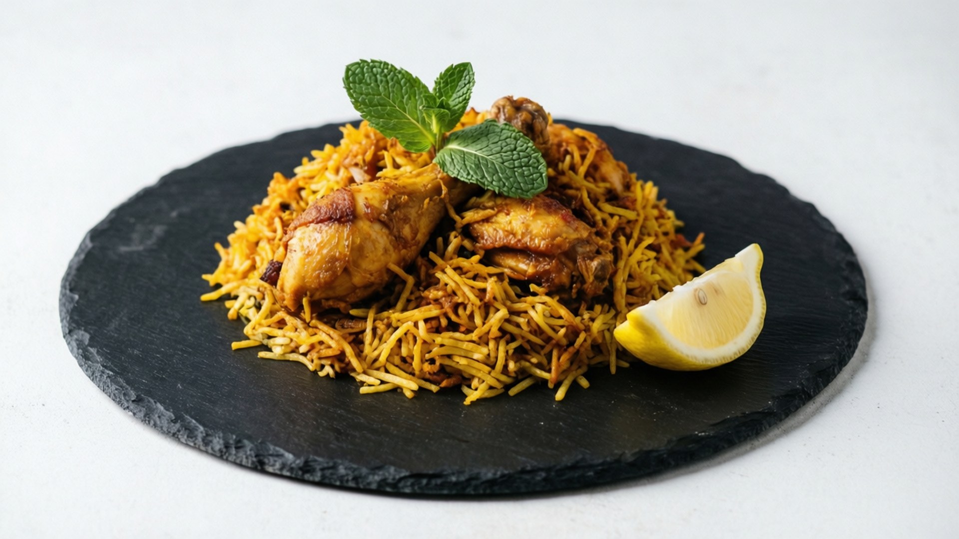Minimalist Biryani Plate by Wallpapers.art Studio