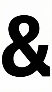 Minimalist Black Ampersand