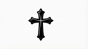 Minimalist Black Cross