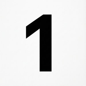 Minimalist Black Number 1
