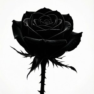 Minimalist Black Rose